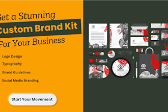 design minimalist logo, brand identity, full branding kit, brand style guide