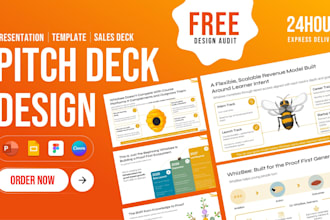 design a pitch deck and powerpoint presentation