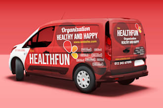 make print ready van wrap design for business
