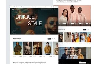 build unisex clothing website fashion ecommerce clothing store