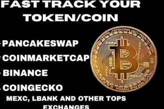 fast track list token coin on coinmarketcap coingecko top exchange website