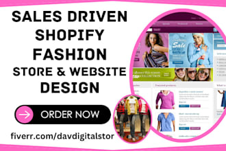 design fashion store fashion website branded fashion shopify dropshipping store