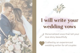 write personalized wedding vows for your special day
