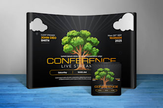 design trade show booth and backdrop