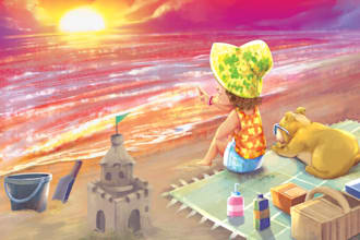 create friendly fun children story picture book