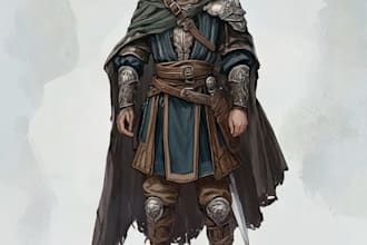 make the character art of dnd and dnd  character art