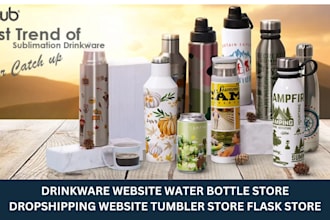 do drinkware website water bottle dropshipping website tumbler store flask store