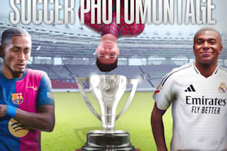 do a soccer photomontage