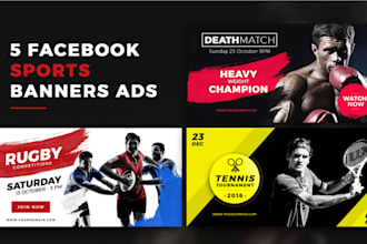 create premium banner designs for facebook, linkedin and web site