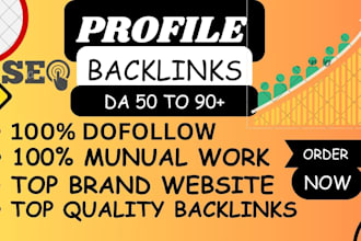 create profile backlink high DR da 90 boost SEO ranking