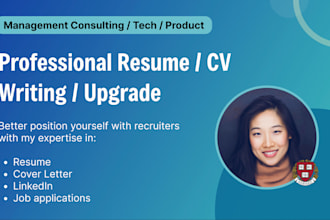 polish and upgrade your resume, CV, linkedin