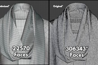 do game ready clothing retopology for web, ar, VR, unity, and unreal engine