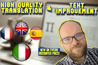 provide high quality translation with text improvement