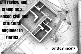 review and stamp as licensed civil and structural engineer in florida, site plan