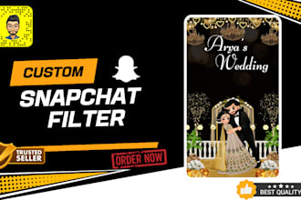 design a custom snapchat filter or geofilter for any event