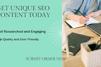 write plagiarism free SEO optimized blog posts and articles