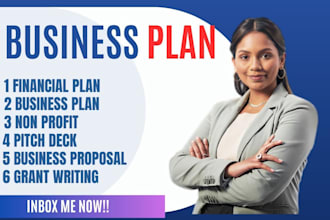 write business and financial plan investor ready and proposal pitch deck