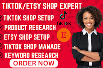 setup tiktok shop manage tiktok shop connect etsy store product dropshipping