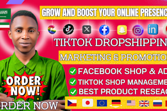 setup tiktok dropshipping shop tik tok manager fb ads for amazon store marketing