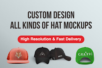 do realistic embroidery on hat mockup