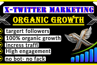 do twitter marketing, promotion and organic growth followers