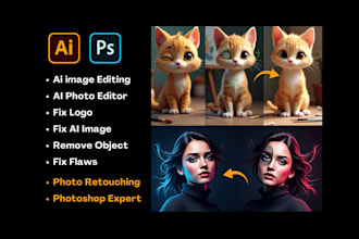fix ai flaws, fix logo, editing, enhance, and remove objects