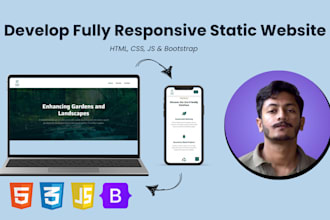 design and build responsive professional static website