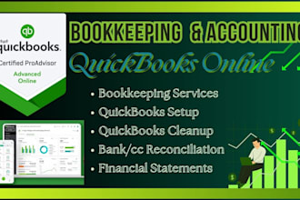 do setup, cleanup, reconciliation, bookkeeping in quickbooks