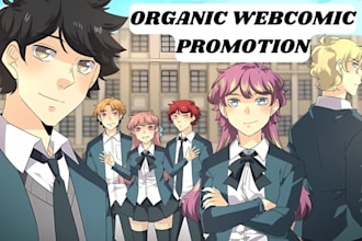 do webcomic promotion, webtoon promotion, manga, tapas, webcomic organically