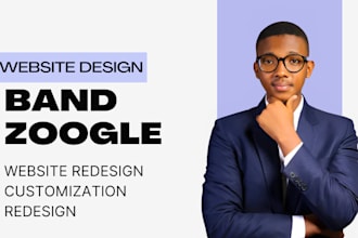 design professional bandzoogle website for musician