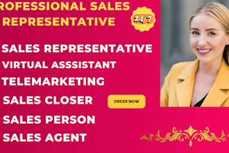 be sales closer sales representative telemarketing virtual assistant sales agent