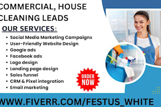 generate commercial cleaning leads, residential cleaning leads, sales funnel