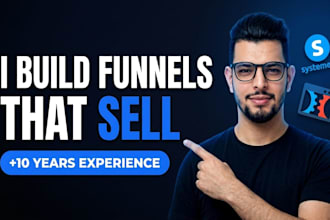 build sales funnel and landing pages design with copywriting