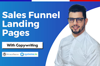 build sales funnel and landing pages design with copywriting