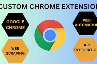 develop a custom chrome extension for automation, web scraping, api integration