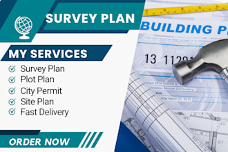 site plan, survey plan for your property for city permit very fast