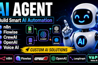 build ai automation using n8n, flowise, crewai and langflow