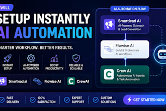 setup instantly ai smartlead ai flowise ai and crew ai automation