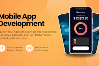 develop a custom flutter mobile app for ios and android