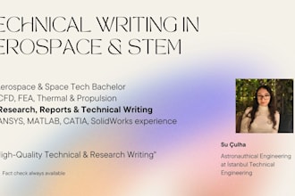 write technical, stem, space, and aerospace content