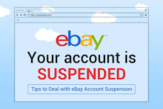 reinstate ebay suspended account, etsy account, tiktok,shopify suspended account