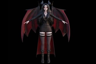 do detailed custom 3d furry vrchat avatar, vtubing, booth anime vrc for PC quest