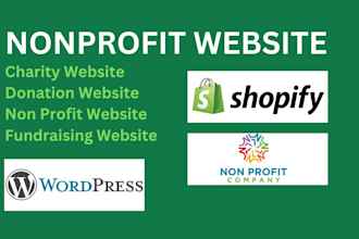 design a non profit website, non profit charity donation, shopify dropshipping