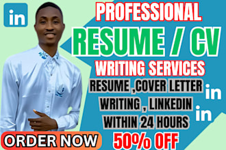 write and upgrade your resume, cv, cover letter, linkedin