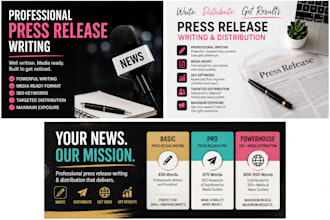 create a powerful press release, and share on media outlets