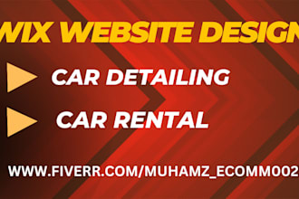 car detailing website redesign wix website car rental wix website design