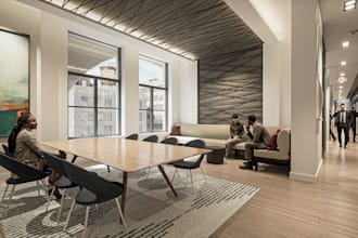 layout 2d office plan, conference room interior, commercial meeting room render