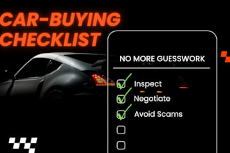 craft a custom car buying checklist for you