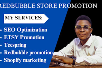 promote your redbubble store, affiliate link, clickbank, hortmark