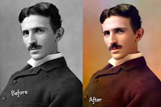 repair, colorize, and retouch your old black and white photos